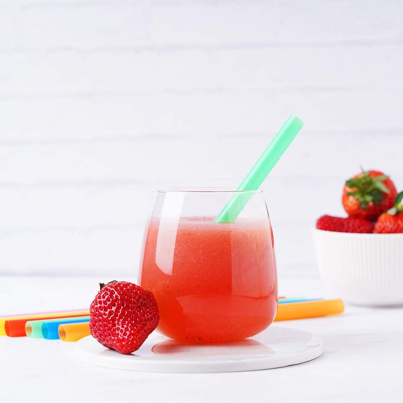 CVNDKN 200 Pcs Jumbo Smoothie Straws,Colorful Disposable Wide-mouthed Large Straw. - Image 3